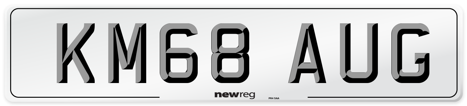 KM68 AUG Number Plate from New Reg